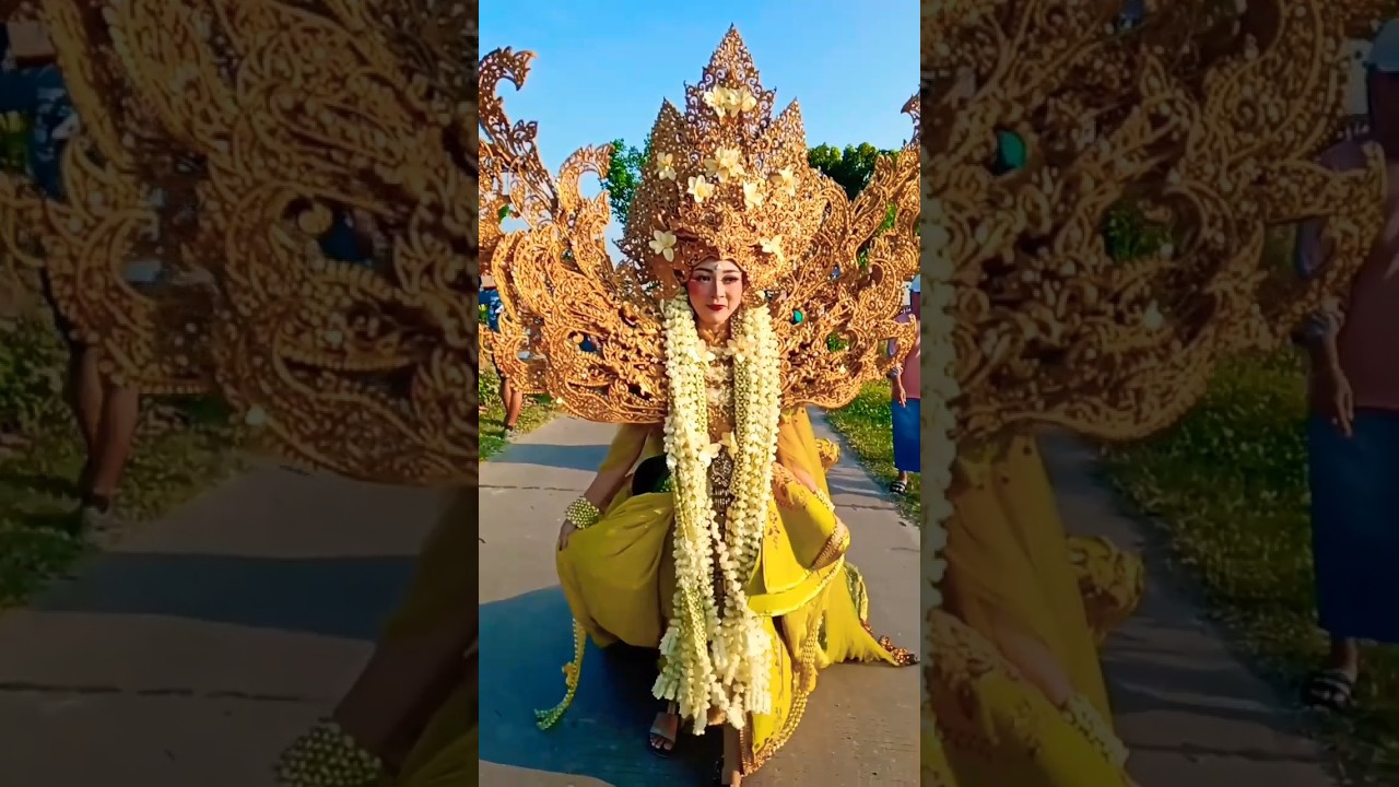 kostum karnaval cantik keemasan#cover #music #dance #kostum