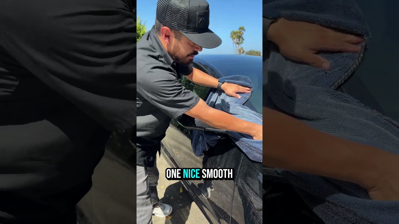 🦈Drying w/ POCKETS #chemicalguys #exterior #carwash #foam #diy #trending #shorts #viral #microfiber