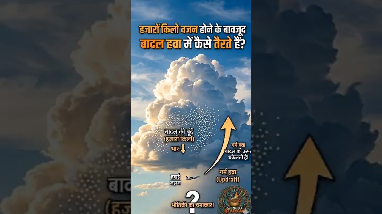 बादलों का वज़न जानकर हैरान रह जाओगे! ☁️😱 #shorts #facts #didyouknow