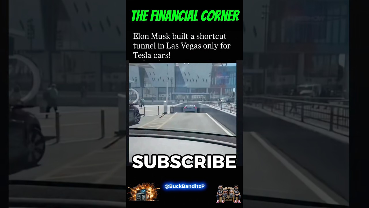 Elon Musk Built A Shortcut Tunnel In Las Vegas Only for Tesla’s 🚗  #short #shorts #financialcorner