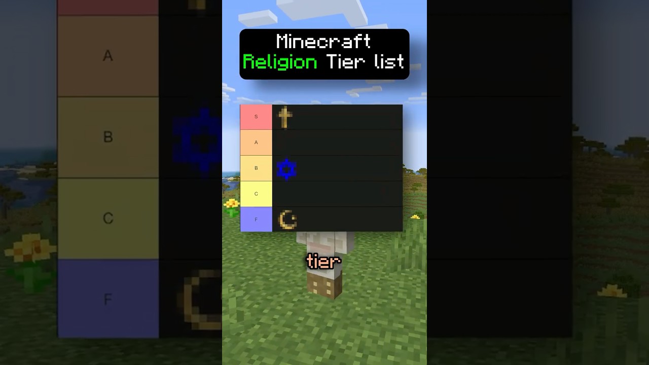 Religion Tier List  #minecraft #gaming #memes #minecraftmemes