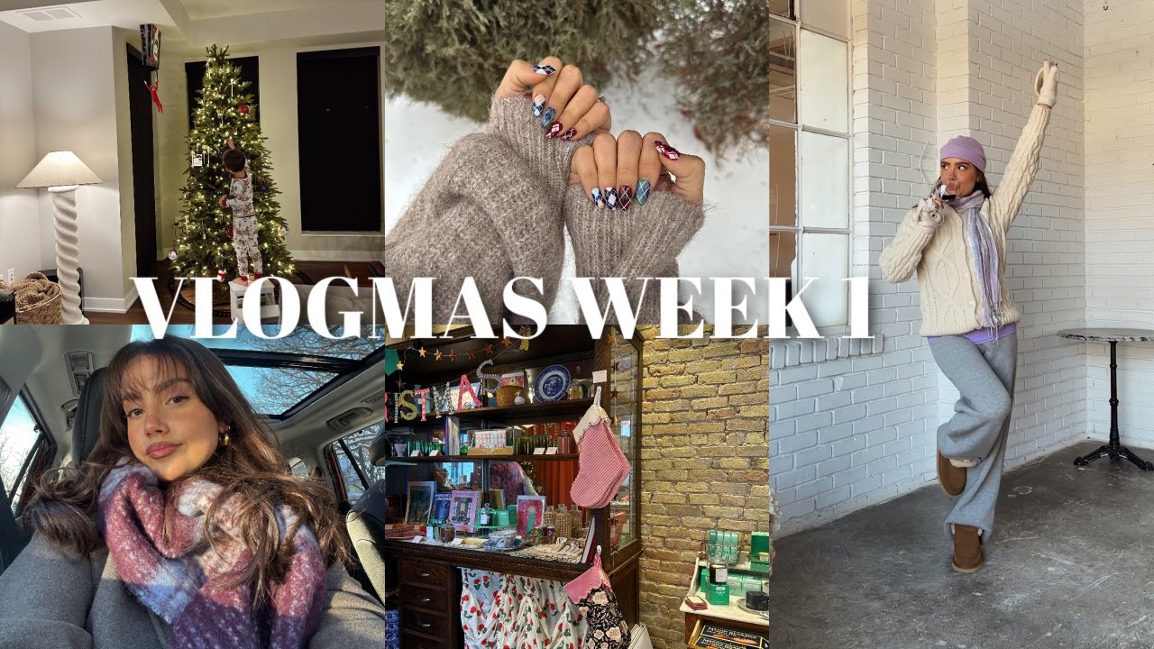 VLOGMAS | nails, the holiday outfits, xmas shopping & Disney on ice!