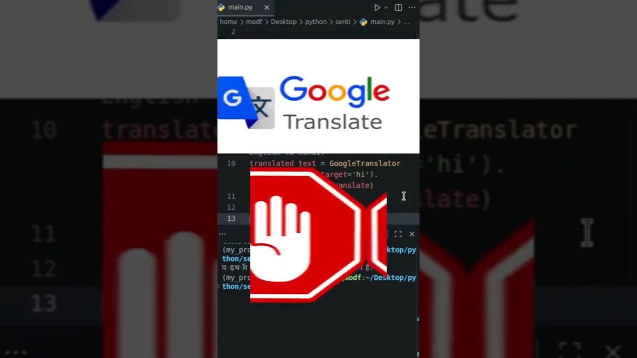(Free): Python AI Translates Anything in 3 Lines 🤯 #python #coding #programming #ai #aishorts #viral