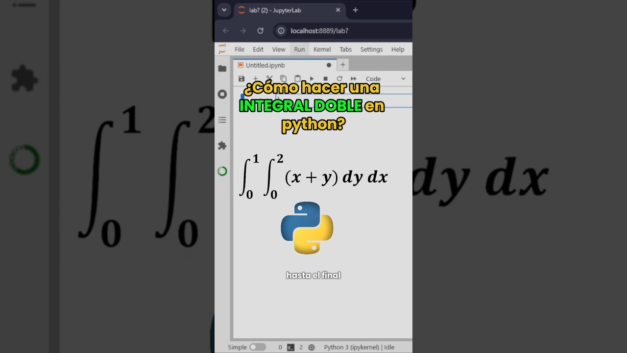 🤯¿Cómo hacer una integral doble con python?  #calculo #python #integrales