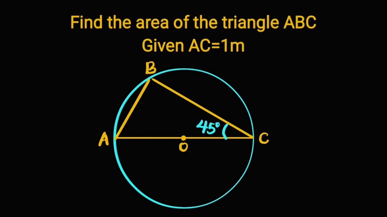 Find the Area of Triangle ABC Given AC = 1 m