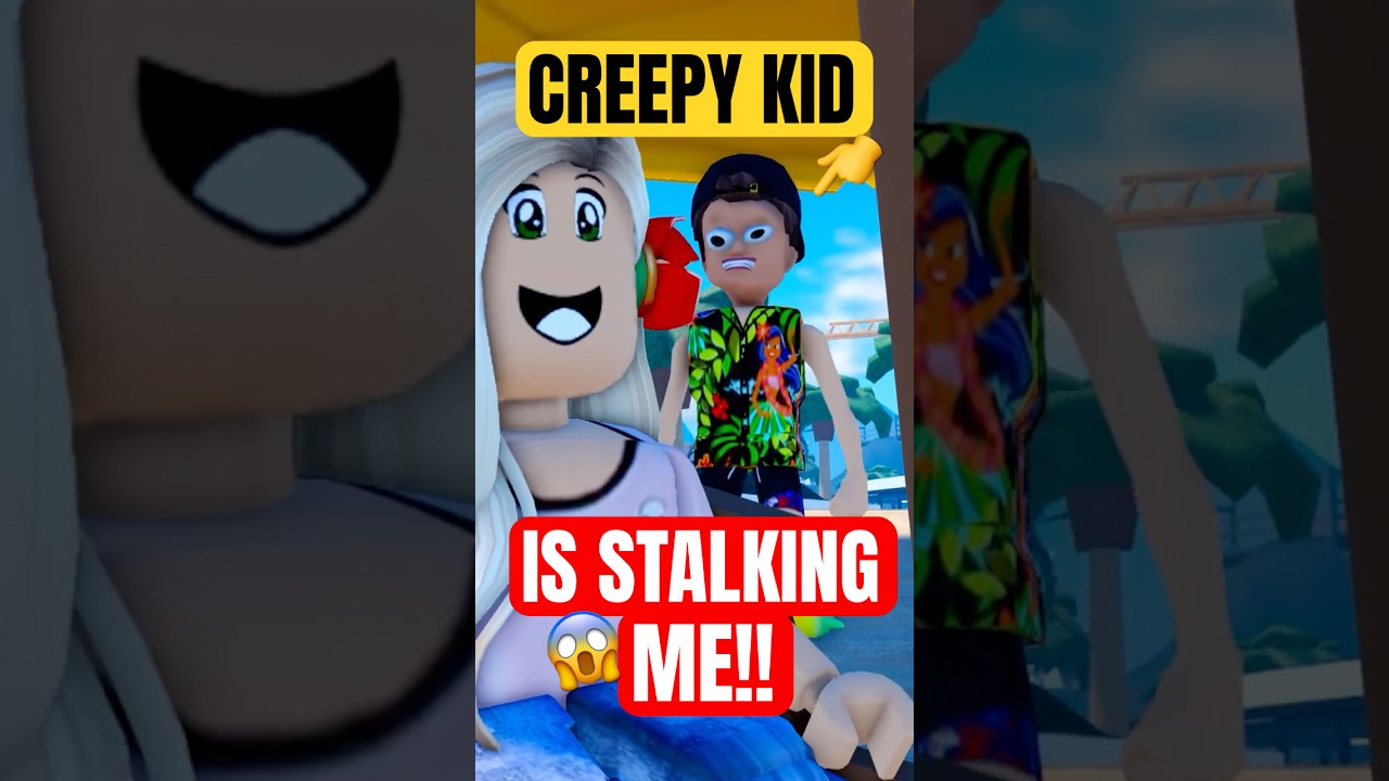CREEPY Kid Is Stalking Me!! #roblox #brittanyplays