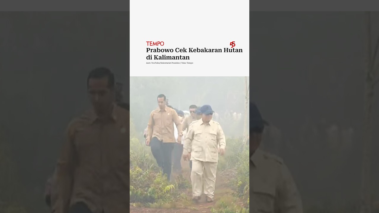 Prabowo Cek Kebakaran Hutan di Kalimantan