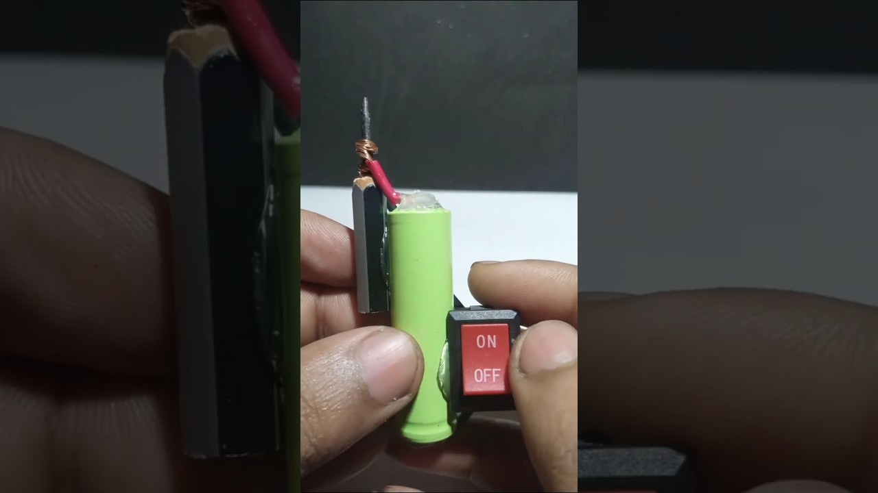 🔥 DIY Soldering Iron using Pencil 😱 3.7V Battery #shorts