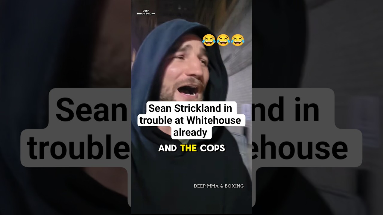 😂 Sean Strickland in trouble at Whitehouse already
