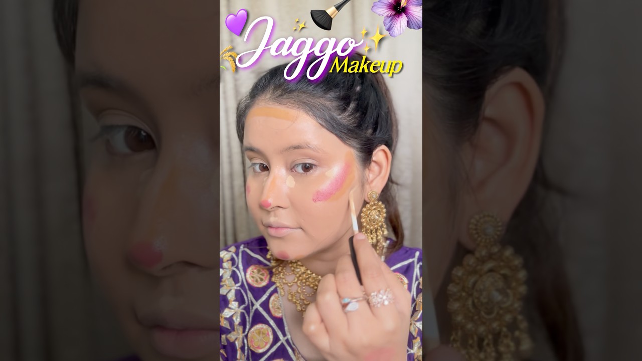 JAGGO Makeup ✨💜Step by Step✨ #viral #makeup #kirantutorialz #jewellery