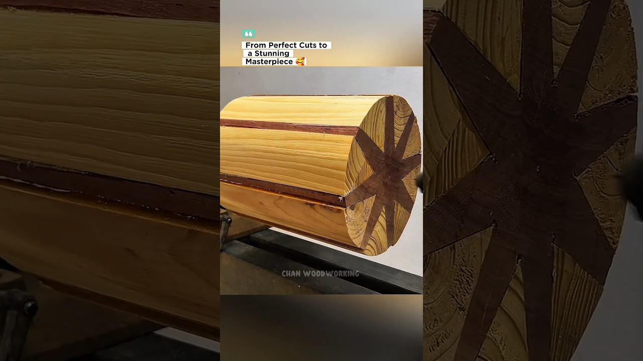 From Perfect Cuts to a Stunning Masterpiece 🥰#woodworking #woodturning #satisfying #woodart