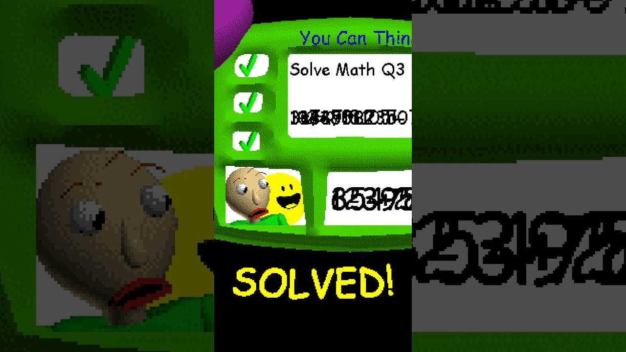 Verity Answers Baldi's IMPOSSIBLE Question?! #baldi #verity #minecraft #pghlfilms #animation #roblox
