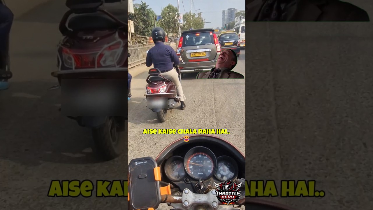 Aise kon chalata hai bhai 😭🤦‍♂️...#motorcycle #throttlehero #bike #motovlog #funnymoments