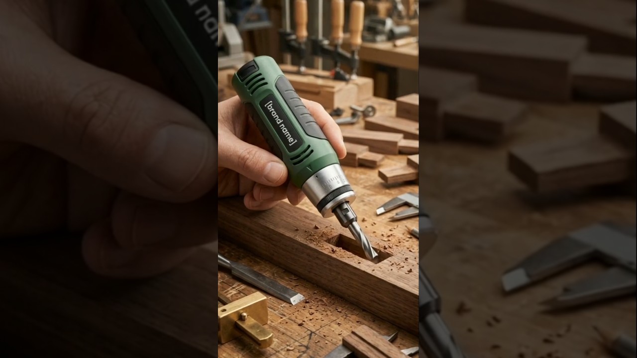 Mini cordless mortise wall cleaner (joinery refinement type) #woodworking #wood #tools #diy