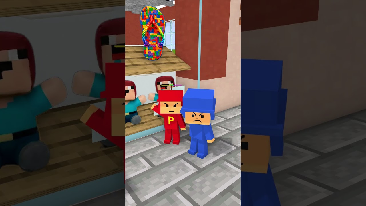 POCOYO Y LA CHANCLA SUPREMA  #shorts #minecraft  #robux #roblox #pocoyo
