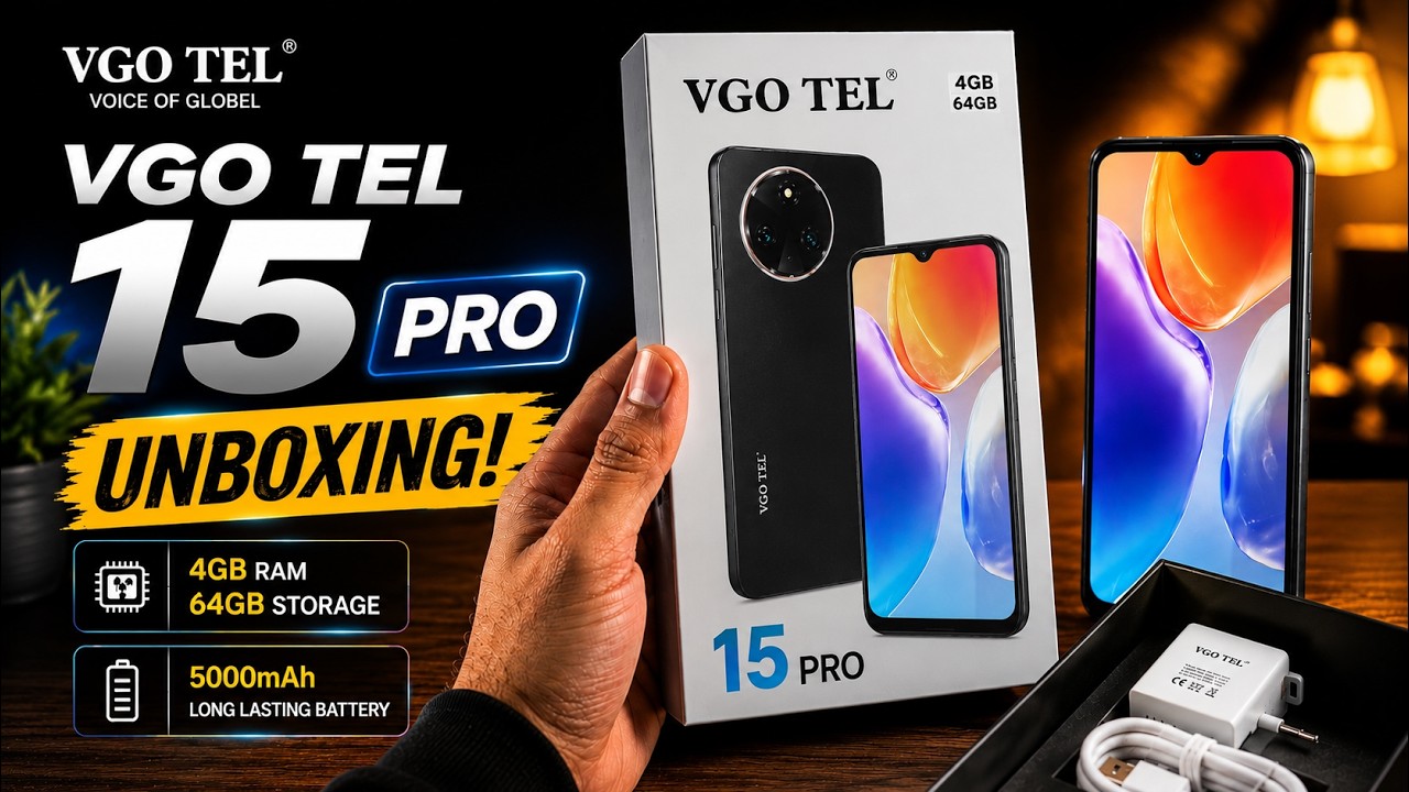 VGO TEL New 15 Pro Unboxing & Review | 4GB RAM + 64GB Storage | 5000mAh Battery Budget Smartphone