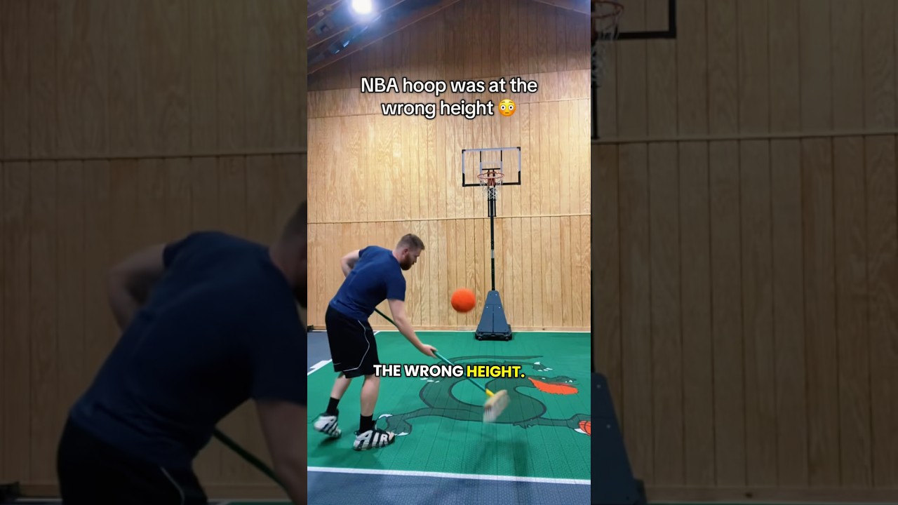 NBA hoop was at the wrong height #basketball #kobe #swish