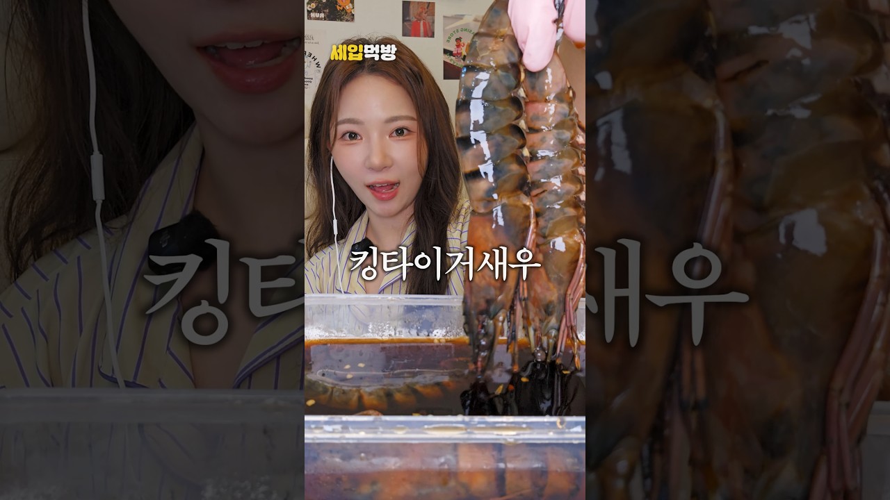 생새우 세입먹방 다이어트