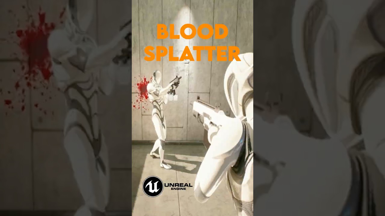 Create Blood Splatter In UE5 in Under 60 Seconds! #unrealengine #gamedev #indiedev