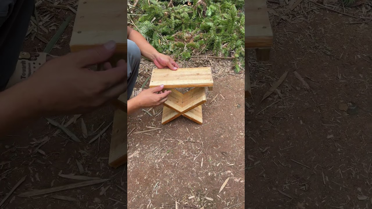 Outdoor Survival Skill: Make a Folding Stool with Wood