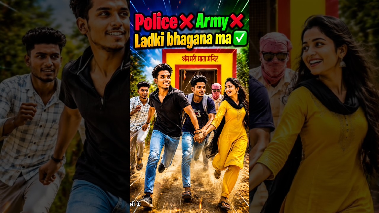 Ladki lekar bhaga 🏃. #ytshorts #entertaining #comedyshorts #funwithabhishek