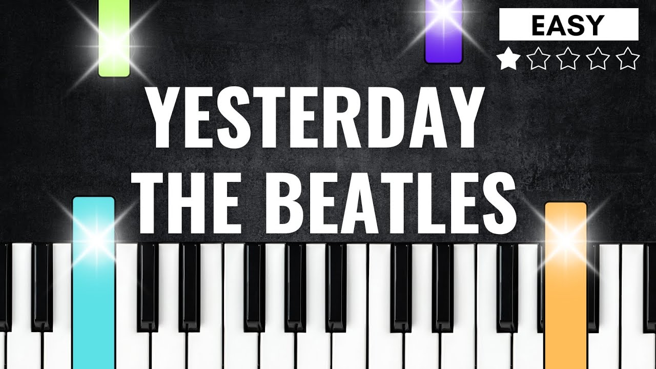 Yesterday - The Beatles | EASY PIANO TUTORIAL FOR BEGINNERS - Piano Lesson Easy