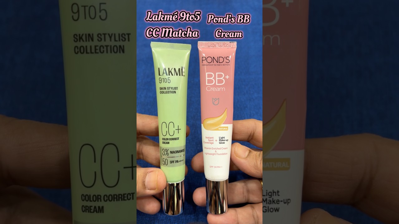 Lakmé 9to5 CC Cream Matcha Green Ponds BB Cream #pondsbbcream #lakmecccream #lakme #makeup #cccream
