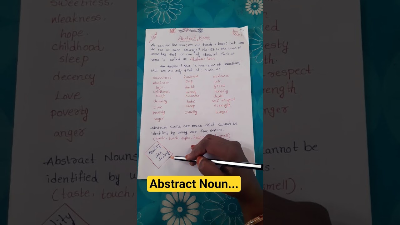 Abstract Nouns//Language ľearning##English Grammar 👍👍