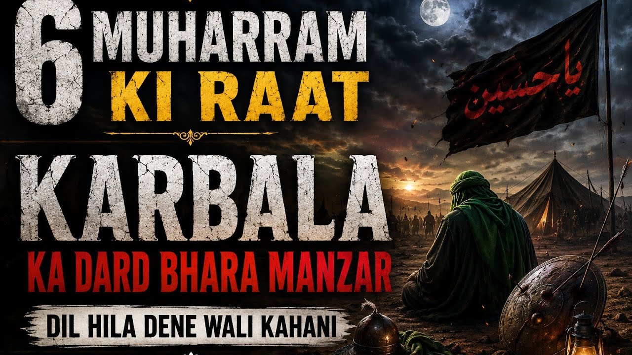 6 Muharram Ki Raat | Karbala Ka Dardnaak Manzar | Imam Hussainؓ Aur Wafadar Saathi
