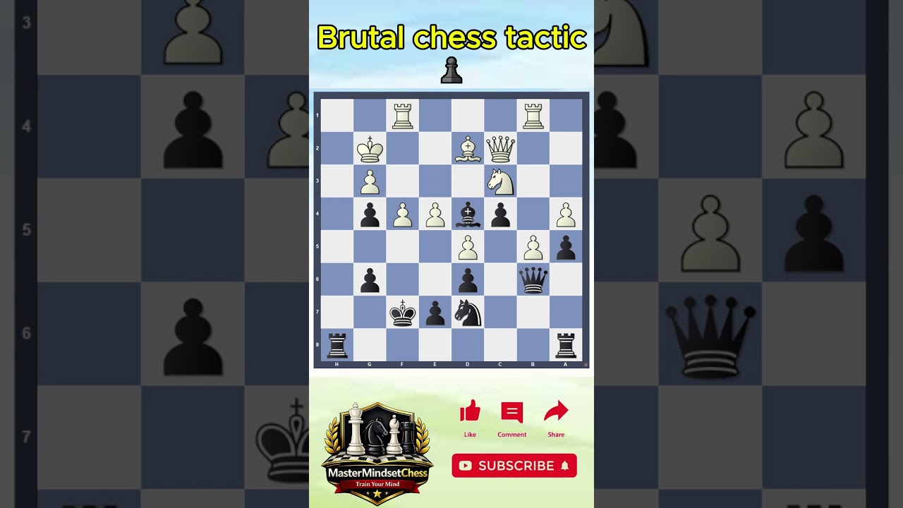 Brutal chess tactic!♟️#shorts
