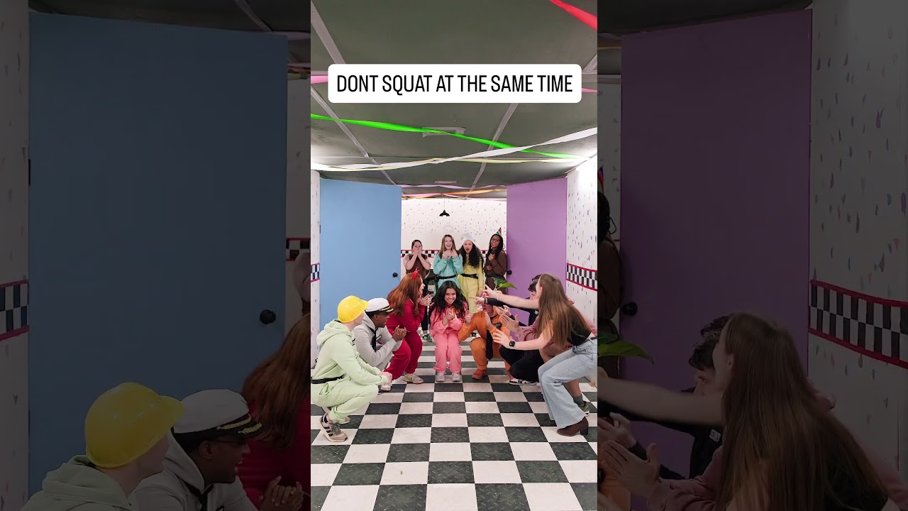 Don’t squat at the same time challenge!!