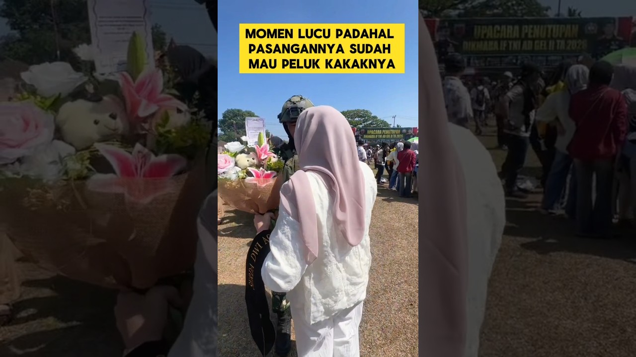 momen lucu padahal sudah mau di peluk tetapi kakaknya malah menghindar ‼️‼️#lucu #pasangan #shorts