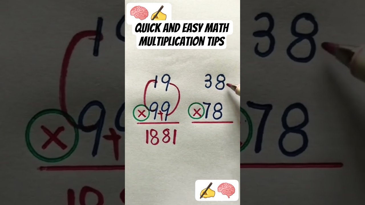 math multiplication tips and tricks 🧠✍️ #math #mathematics  #education #shortsfeed #shorts #school