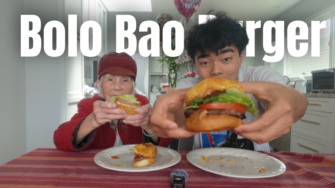 making a Bolo Bao Burger with Grandma :D