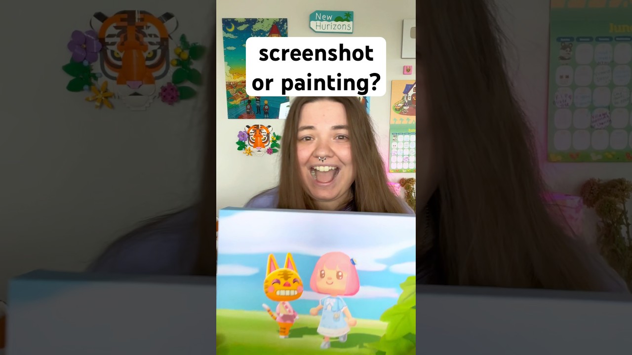 I paid an artist to paint my Animal Crossing screenshot 🥺 #acnh