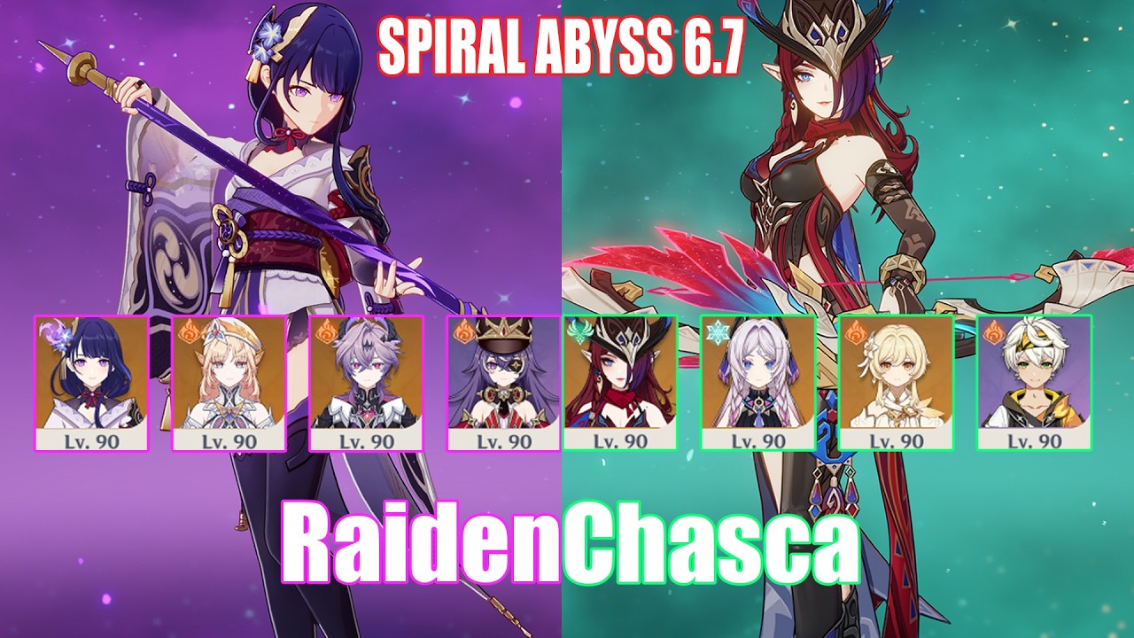 C0 Raiden & C0 Chasca | Spiral Abyss 6.7 | Genshin Impact