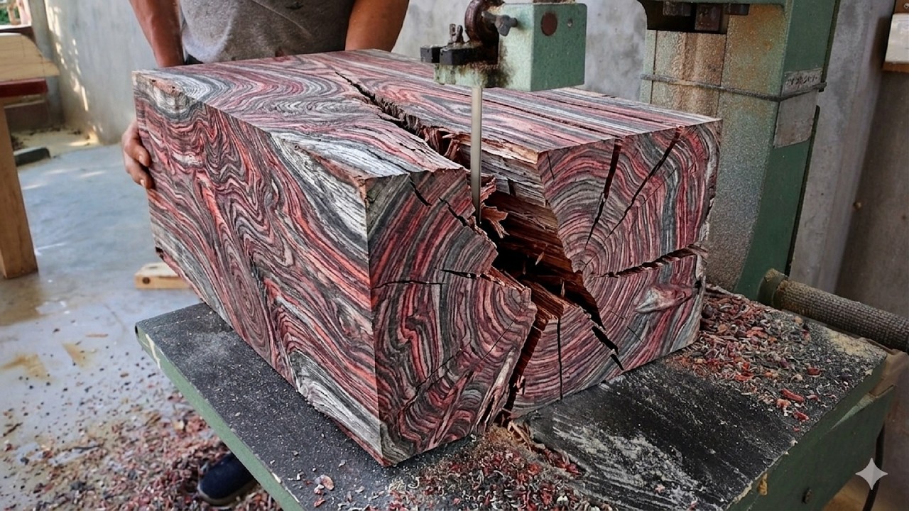 Incredible Woodworking Skills of 60-Year-Old Carpenter… Admire Perfect Tea Table with Unique Design!
