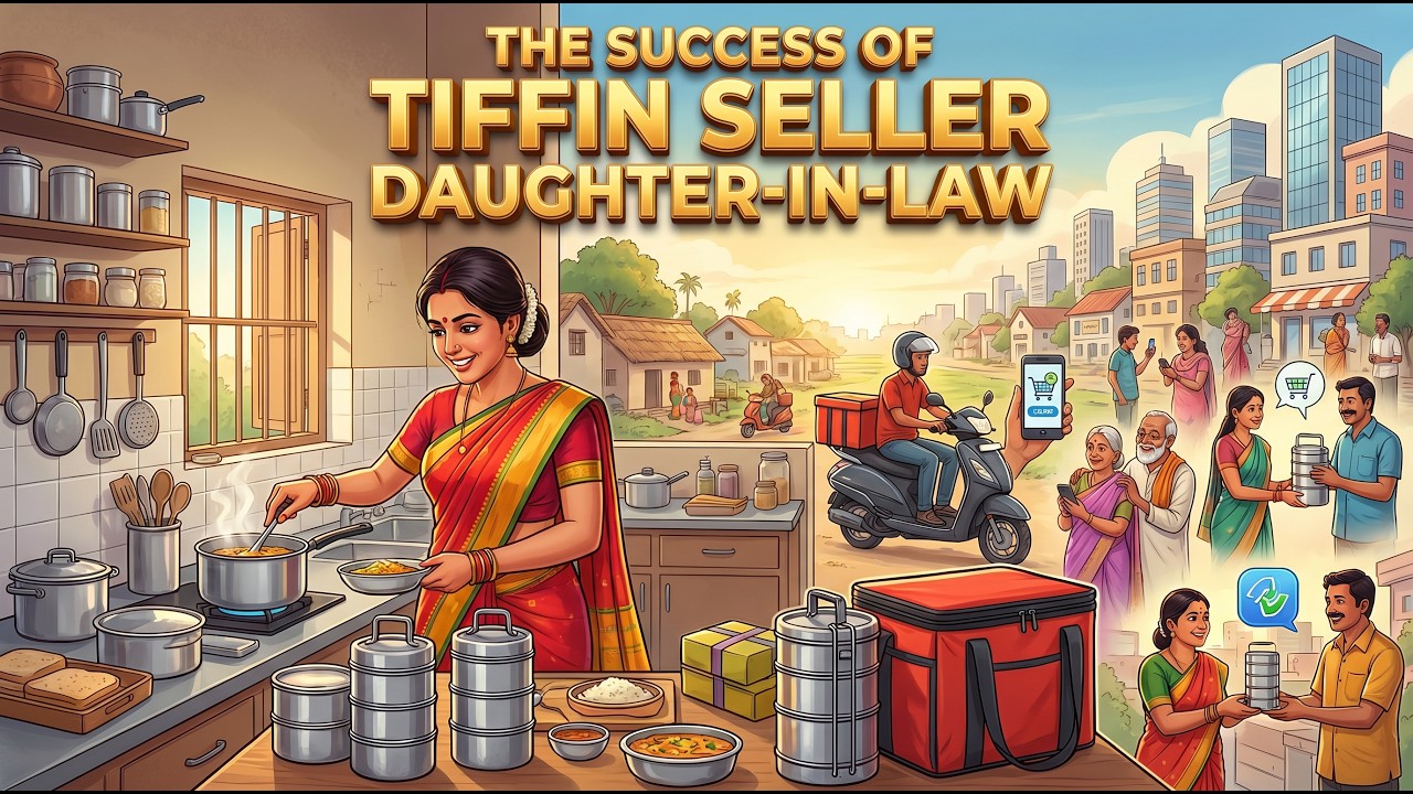 Success of Tiffin Seller Daughter-In-Law | Learn English | English Stories | Emotional Story |