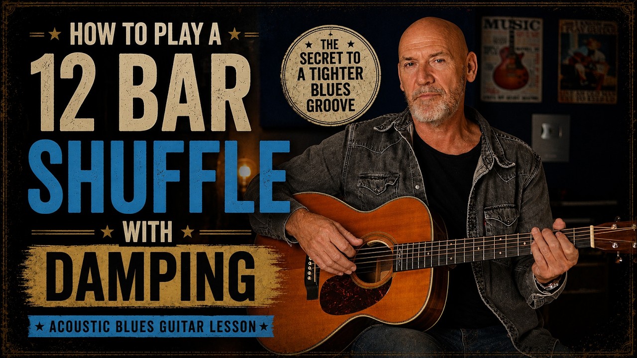 The Complete Beginner Blues Shuffle Lesson – 12 Bar & Damping