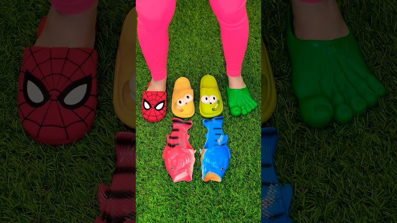 Super cool fish sandals 🐬 🐠superhero slippers 😜☺️ #love #slippers #viralvideo