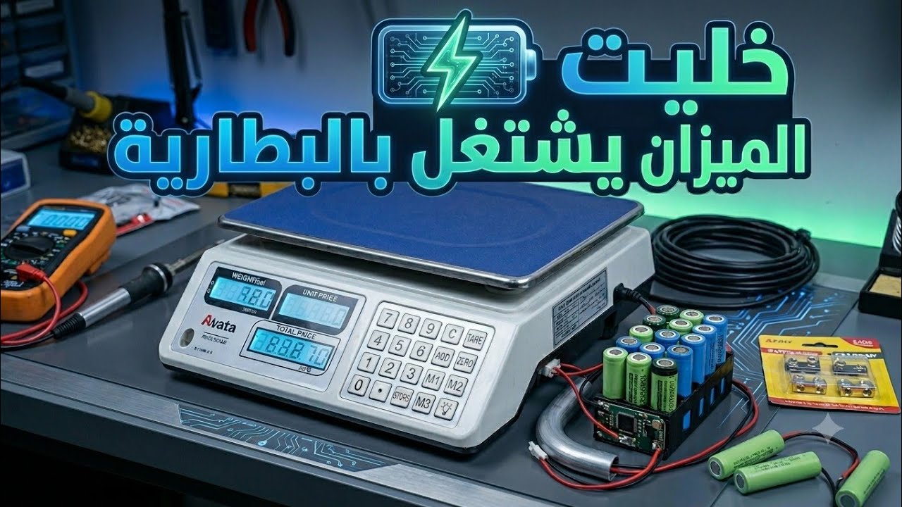 ميزان بطاريته كانت فاصلة وصلحته 