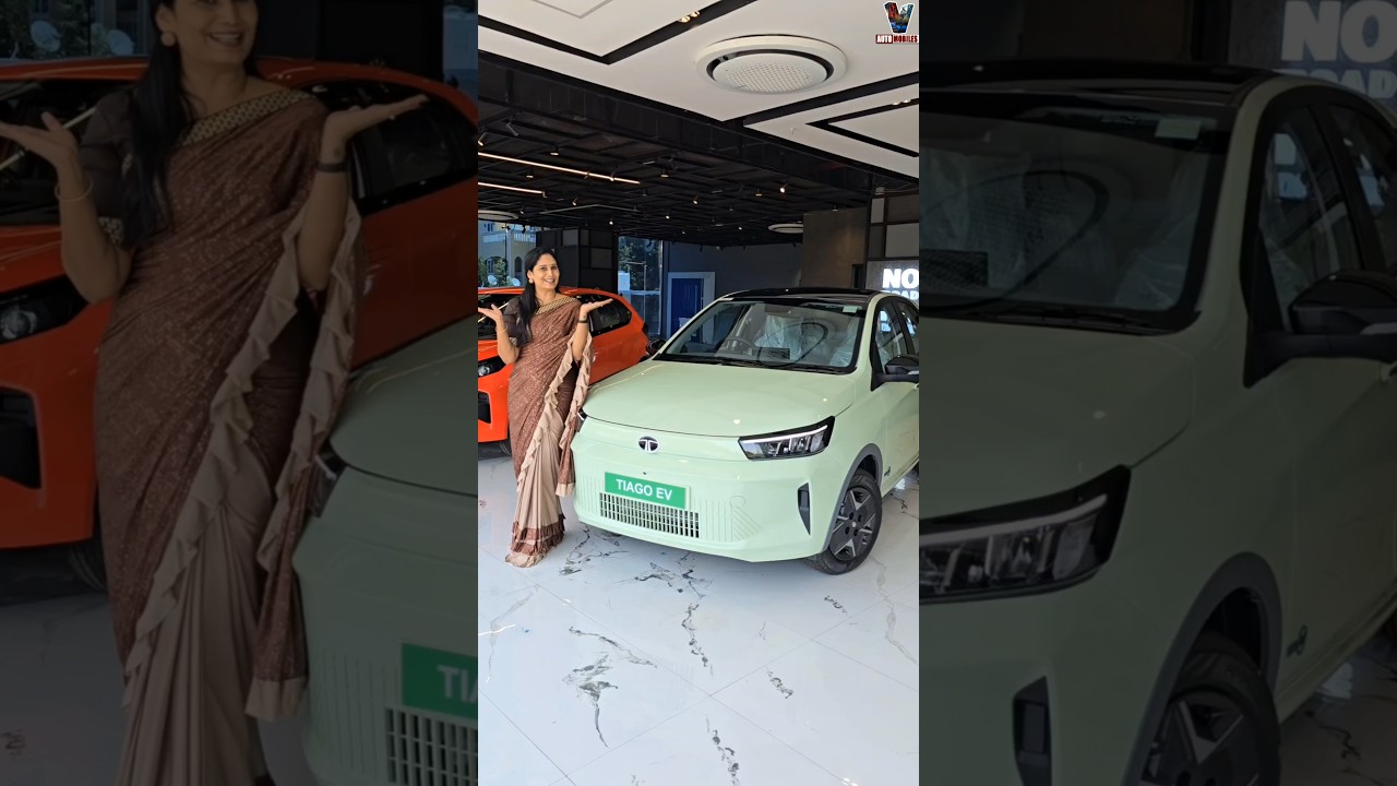 🔥🔥కొత్త అవుట్‌లుక్‌తో🚘 tata Tiago ev 🔥🔥Vautomobiles