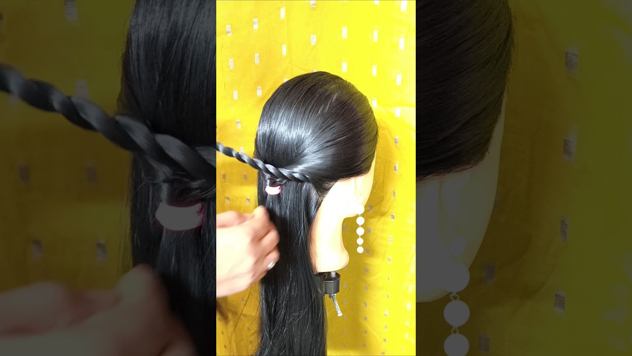 Cute & Professional Hairstyle for College & Office Girls #youtubeshorts #girlshairstyle #shortsviral