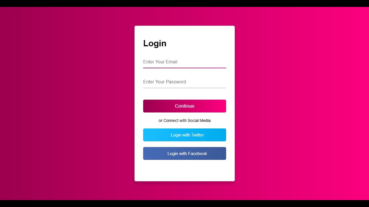 From Wireframe to Animated Login — Complete Project