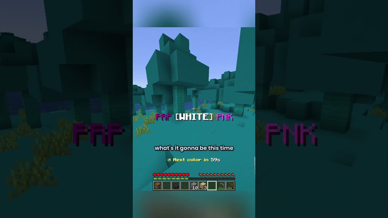 what color will it land on #minecraft #minecraftshorts #shorts