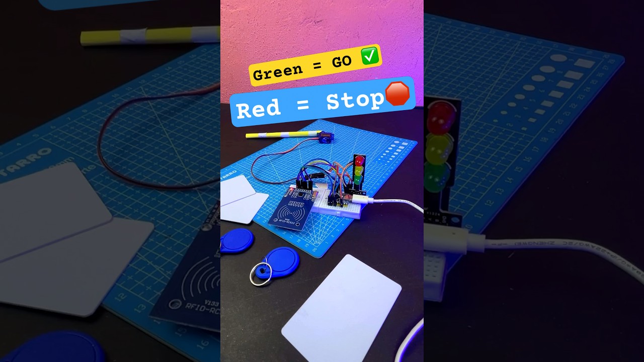 Wrong Card? Red LED! Correct Card? Servo Unlocks! 😲 #shorts