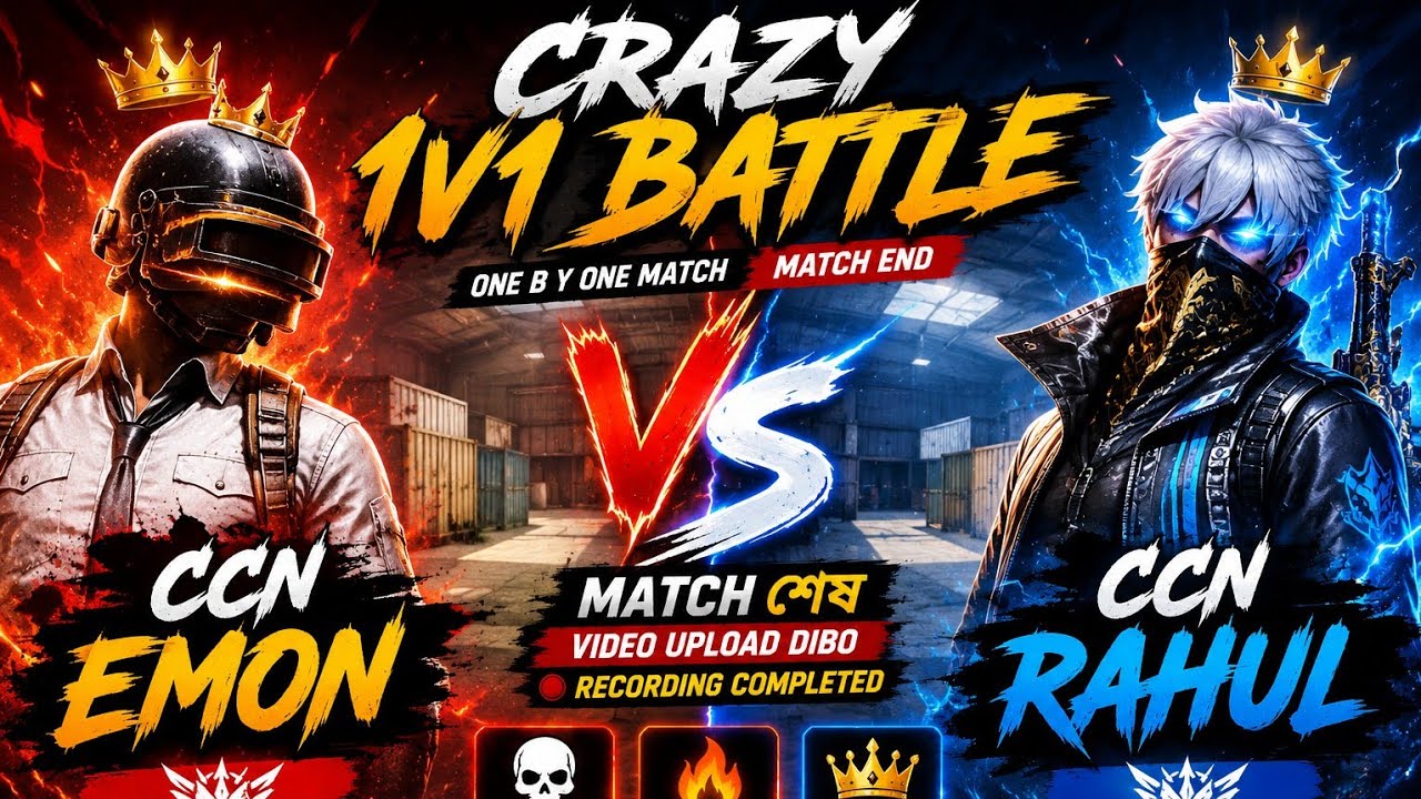 🔥 CRAZY 1V1 BATTLE 🔥CCN EMON  ⚔️  CCN RAHUL💀 INSANE GAMEPLAY👑  @CCNCLUB @PUBGMOBILEMENAOFFICIAL 