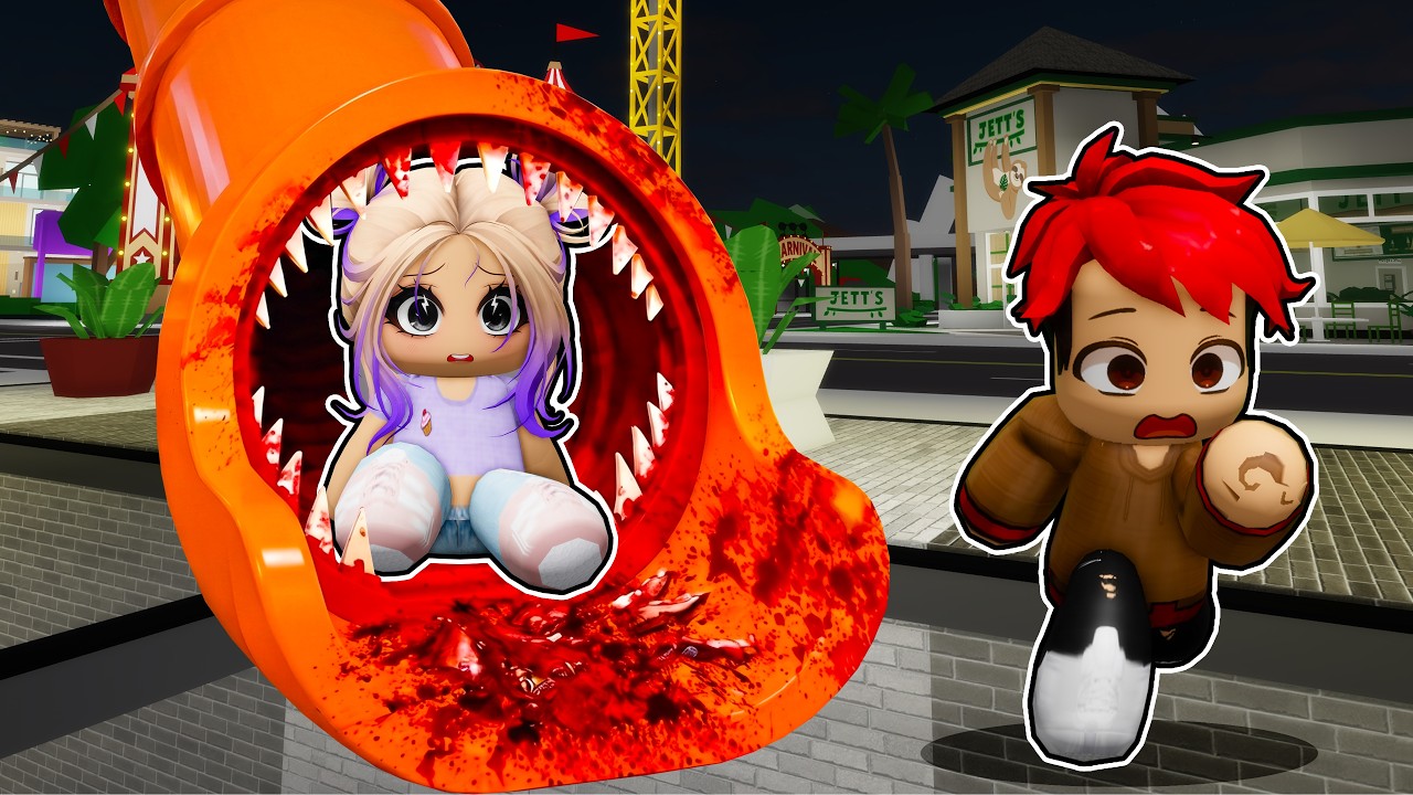 NUNCA VAYAS AL TOBOGÁN MALDITO de BROOKHAVEN ROBLOX con LYNITA BEBÉ