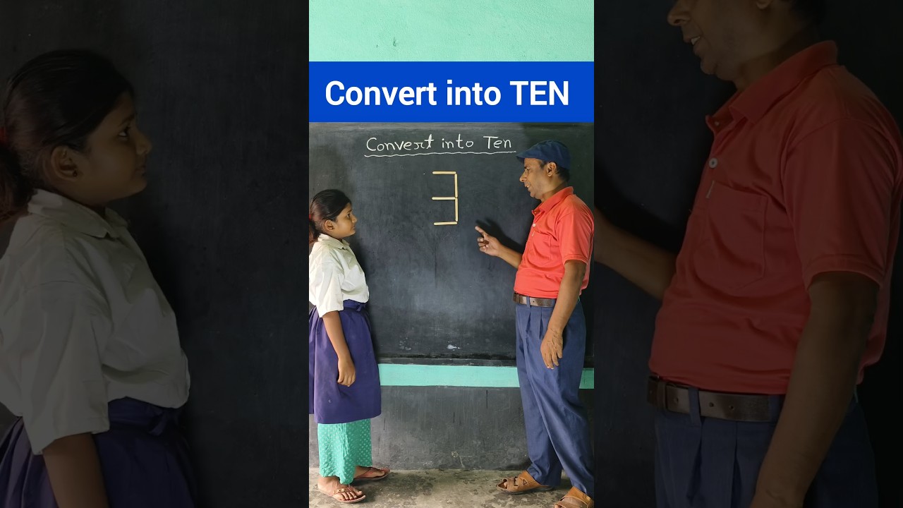 Convert into TEN 🤔 #ytshorts #education #maths #iqtest #school #students #viralshorts