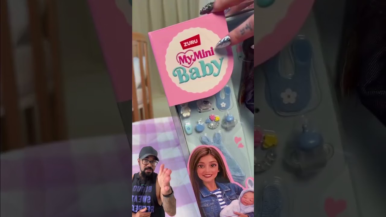 (Mymini_official on IG for reacted vid) #parenting #barbie #viral #pregnancy